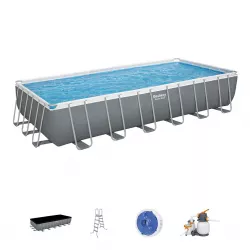 Бассейн каркасный 732x366x132 см с песчаным фильтром и аксессуарами BESTWAY 56475
