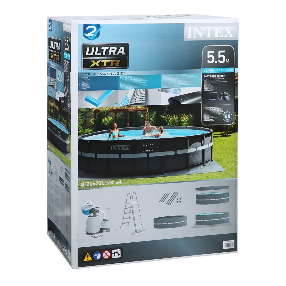 Бассейн каркасный 549х132 см круглый с фильтром и аксессуарами INTEX 26330NP Бассейн каркасный 549х132 см круглый с фильтром и аксессуарами INTEX 26330NP