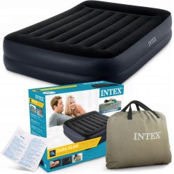 Кровать надувная двуспальная 152x203x42 см с насосом 220В INTEX 64124