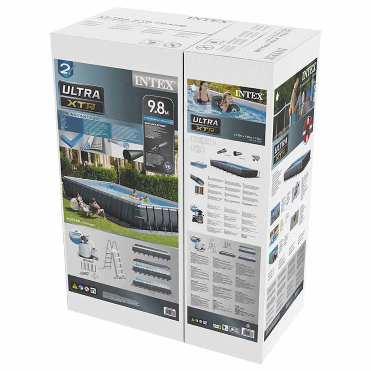 Бассейн каркасный 975×488×132 см с аксессуарами, прямоугольный, Ultra XTR, INTEX 26374NP Бассейн каркасный 975×488×132 см с аксессуарами, прямоугольный, Ultra XTR, INTEX 26374NP