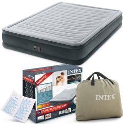 Кровать надувная 152×203×33 см с встроенным электронасосом 220В INTEX 67770