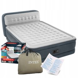 Надувная кровать 152х236х86 см со спинкой и встроенным насосом 220V INTEX 64448