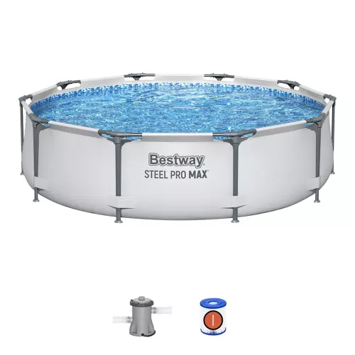 Бассейн каркасный 305x76 см с фильтром-насосом круглый BESTWAY 56408