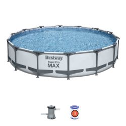 Бассейн каркасный 427x84 см, с фильтр-насосом, трёхслойный ПВХ, BESTWAY 56595