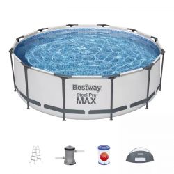 Каркасный бассейн 366х100 см круглый с фильтром и лестницей BESTWAY 5619N