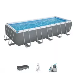 Бассейн каркасный 640x274x132 см с фильтром, тентом и лестницей BESTWAY 5612B