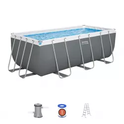 Каркасный бассейн 412x201x122 см прямоугольный с аксессуарами BESTWAY 56456