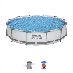 Бассейн каркасный 366x76 см круглый с фильтром-насосом BESTWAY 56416