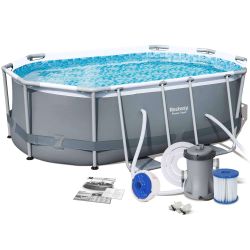 Бассейн каркасный 305х200х84 см овальный с фильтр-насосом BESTWAY 5614А